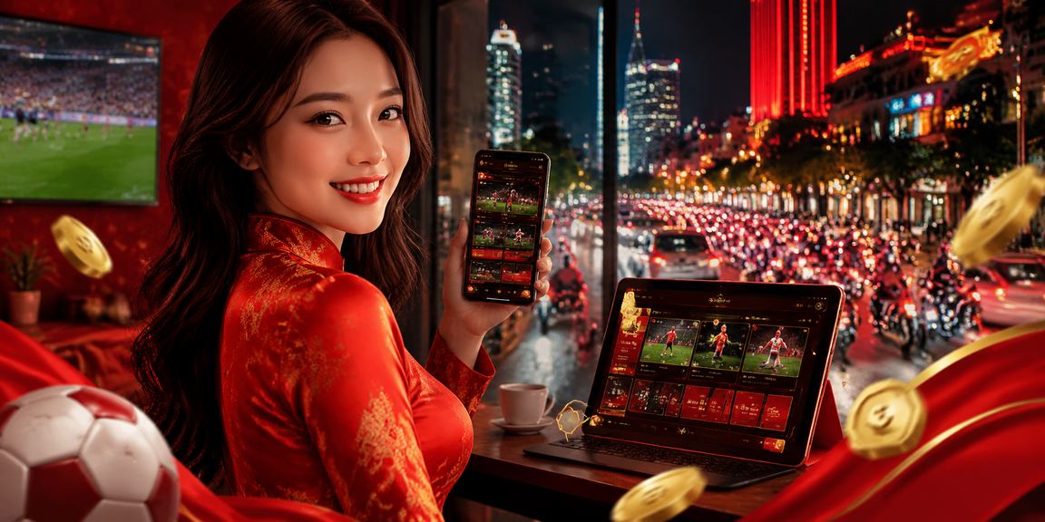 Người phụ nữ mặc áo dài tại TP.HCM trải nghiệm cá cược trực tuyến trên điện thoại