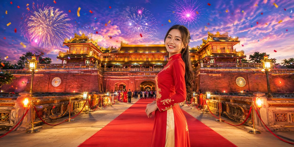 Người phụ nữ mặc áo dài truy cập ứng dụng casino trên điện thoại tại Huế